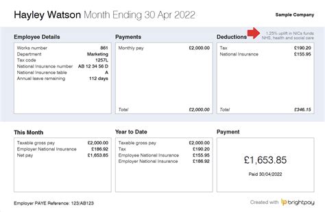 w bridges payslip|BrightPay Payslips .